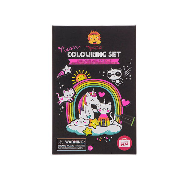 Set de colorear Neon Tiger Tribe - Unicorns and Friends