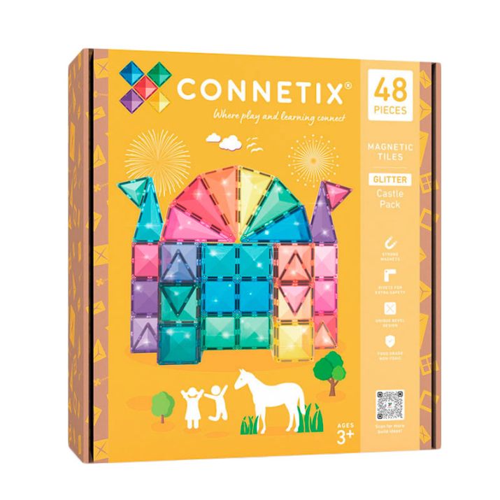 Magnéticos de construcción Connetix - Glitter Castle 48 piezas