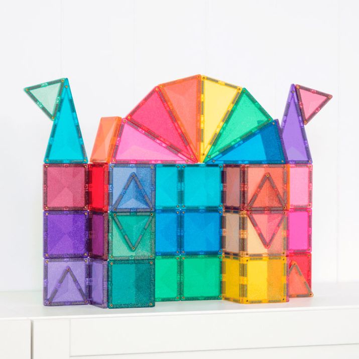 Magnéticos de construcción Connetix - Glitter Castle 48 piezas