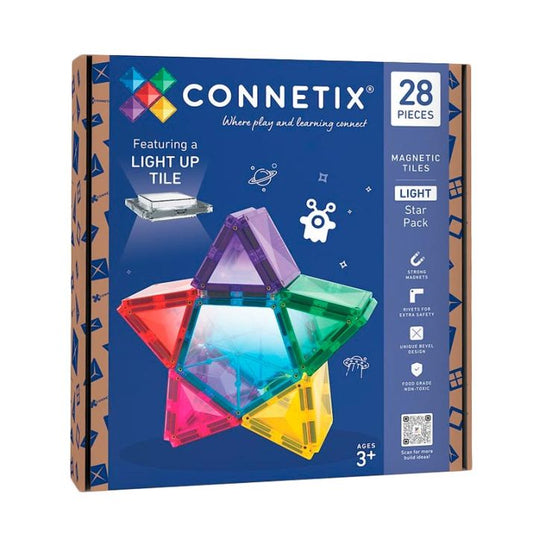Magnéticos de construcción Connetix - Estrella con luz 28 piezas