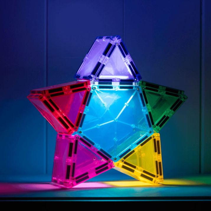 Magnéticos de construcción Connetix - Estrella con luz 28 piezas