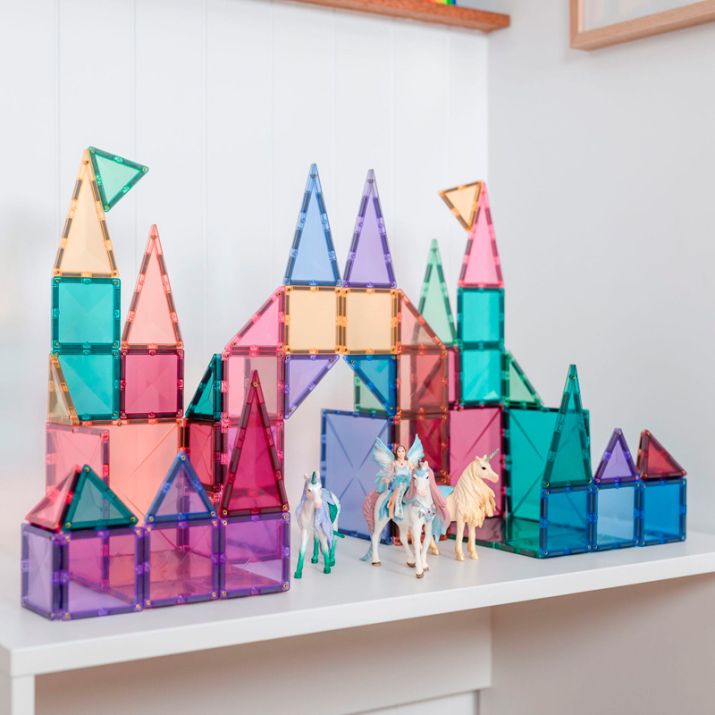 Magnéticos de construcción Connetix - Pastel Starter 64 piezas