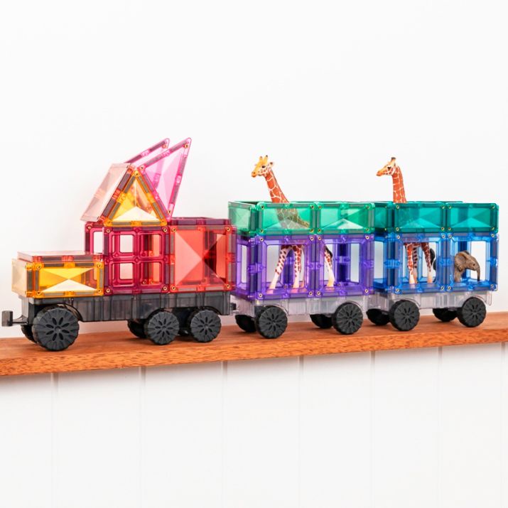 Magnéticos de construcción Connetix - Pastel Transport 50 piezas