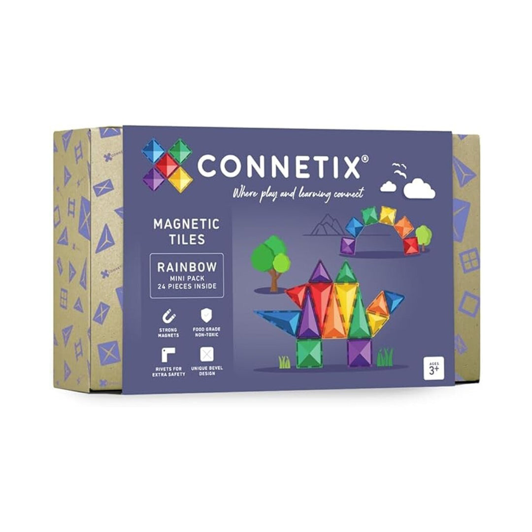 Magnéticos de construcción Connetix - Rainbow Mini 24 piezas