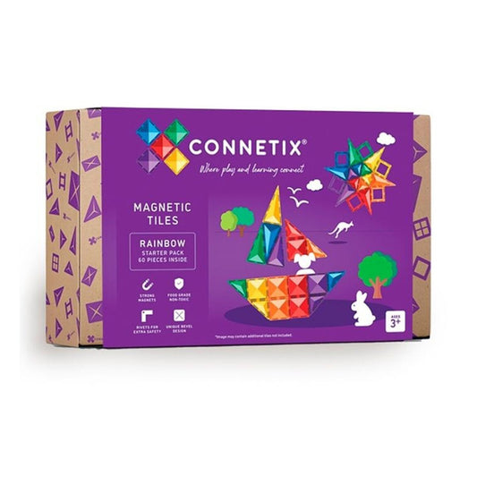 Magnéticos de construcción Connetix - Rainbow Starter 60 piezas