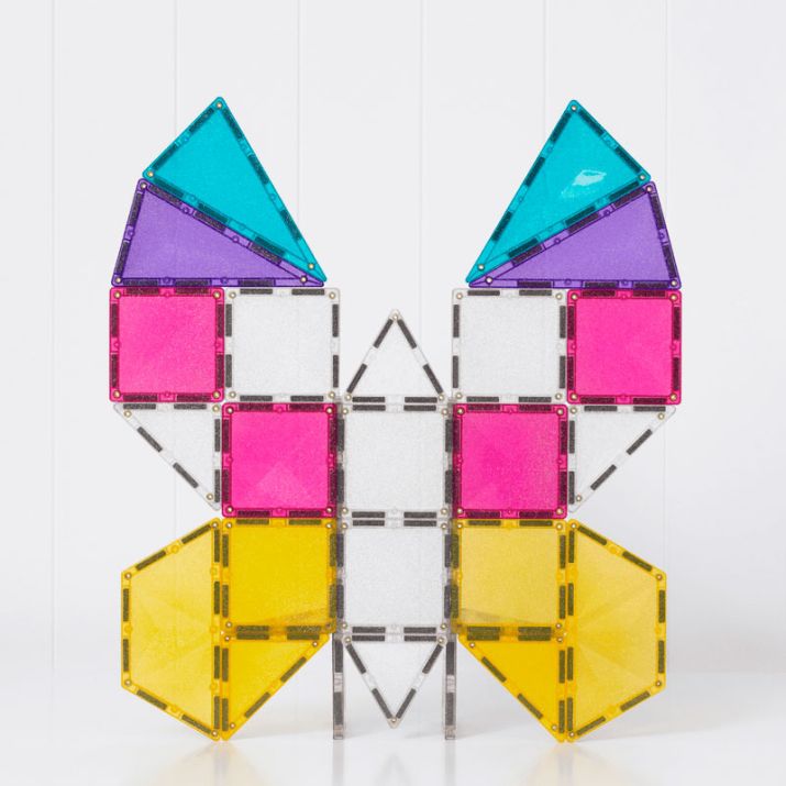 Magnéticos de construcción Connetix - Glitter Unicorn 56 piezas