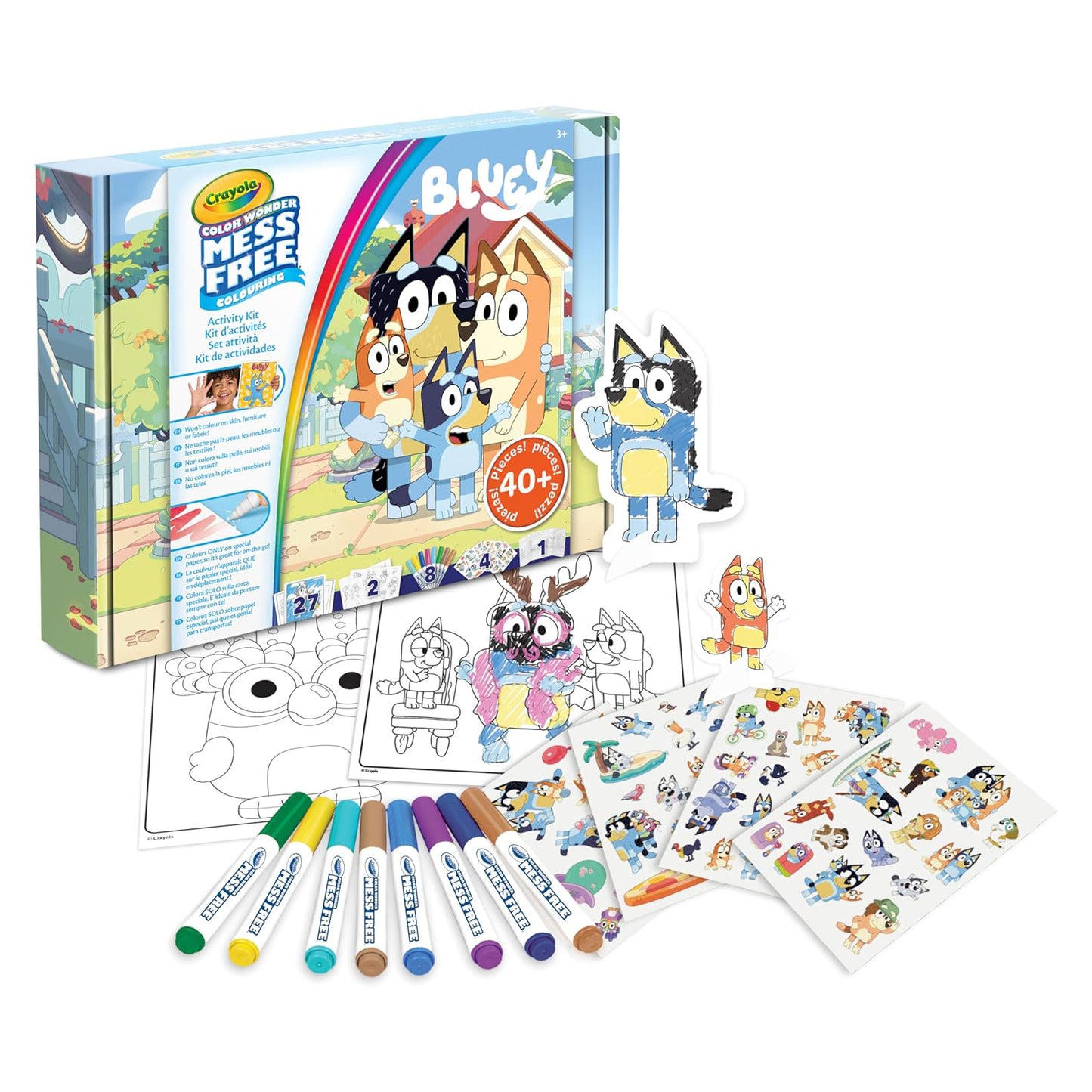 Colorea sin manchas Super Set Bluey - Crayola