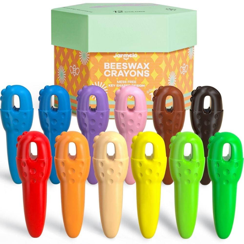 Crayones KEY de cera de abeja - 12 unidades Jar Meló
