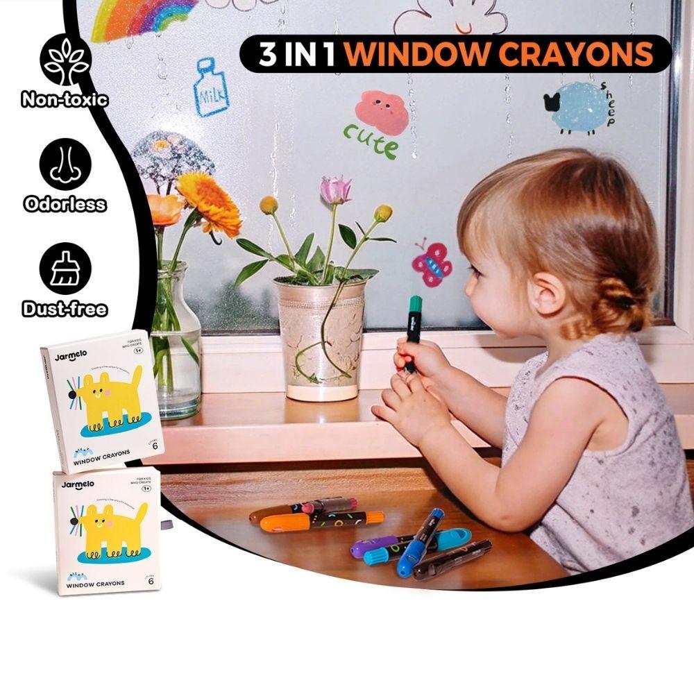 Crayones para cristal, azulejos y papel - 6 unidades Jar Meló