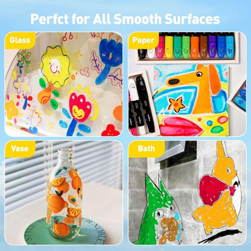 Crayones para cristal, azulejos y papel - 6 unidades Jar Meló