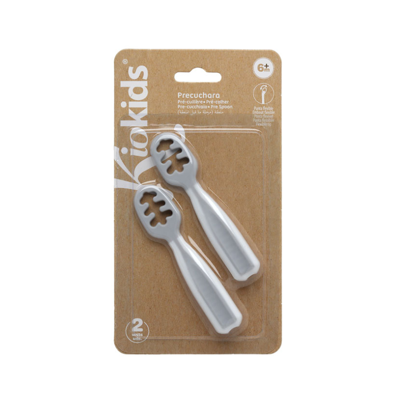 Pack 2 pre cucharas Kiokids - Gris