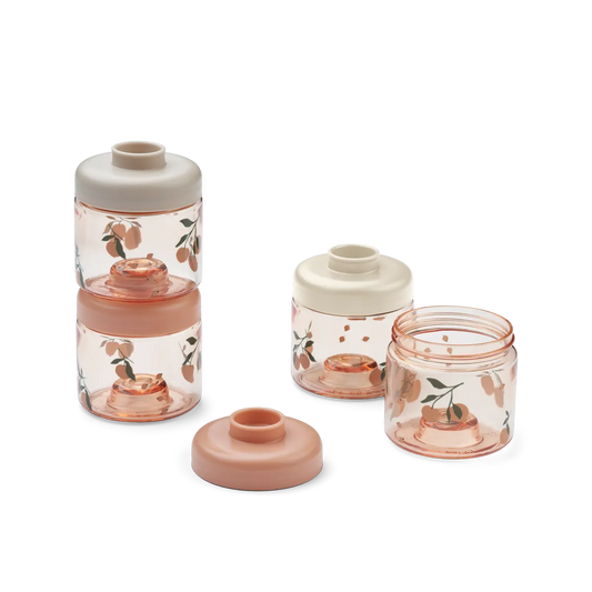 Pack 4 dispensadores de comida Dominique Liewood Peach / Sea shell