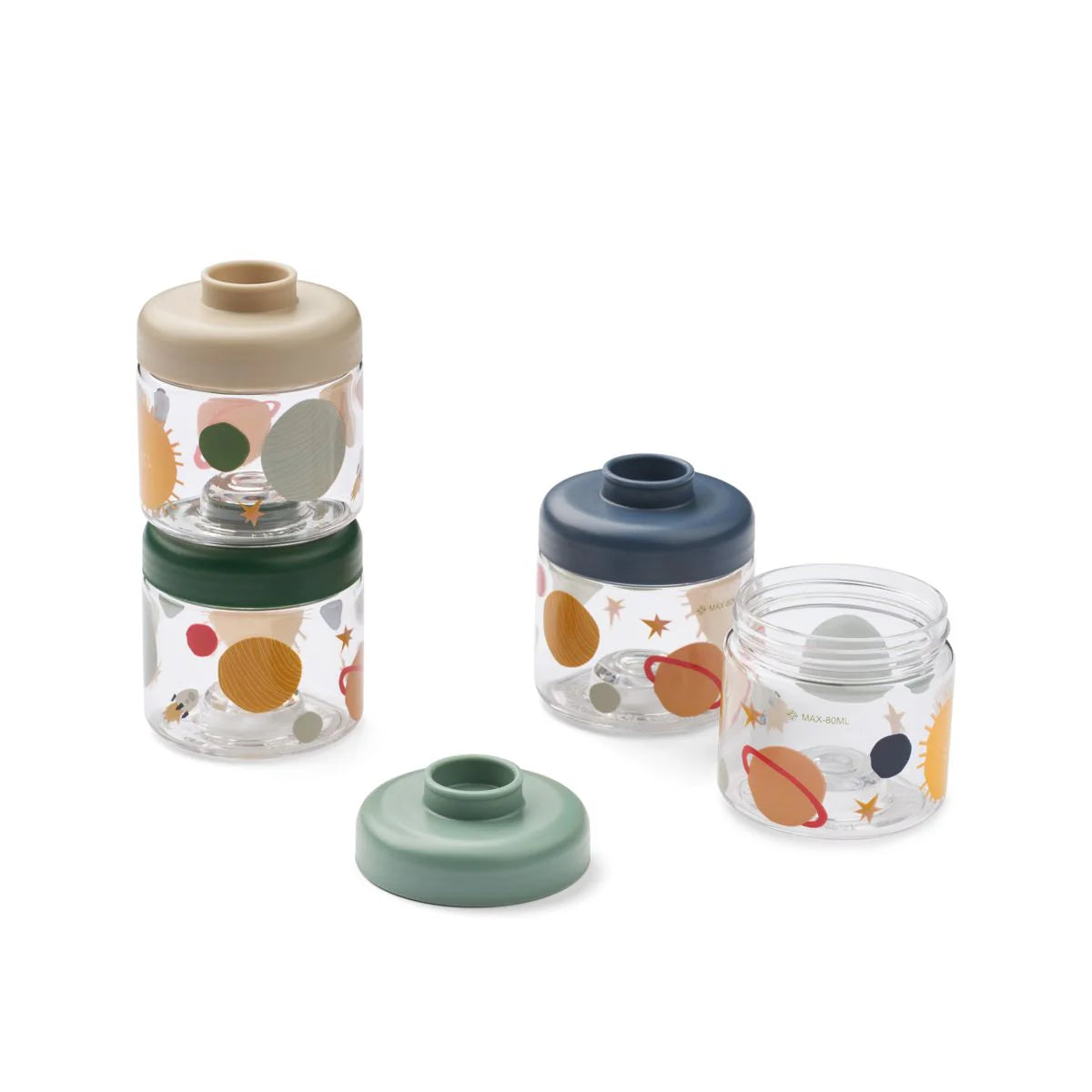 Pack 4 dispensadores de comida Dominique Liewood Universe / Classic navy