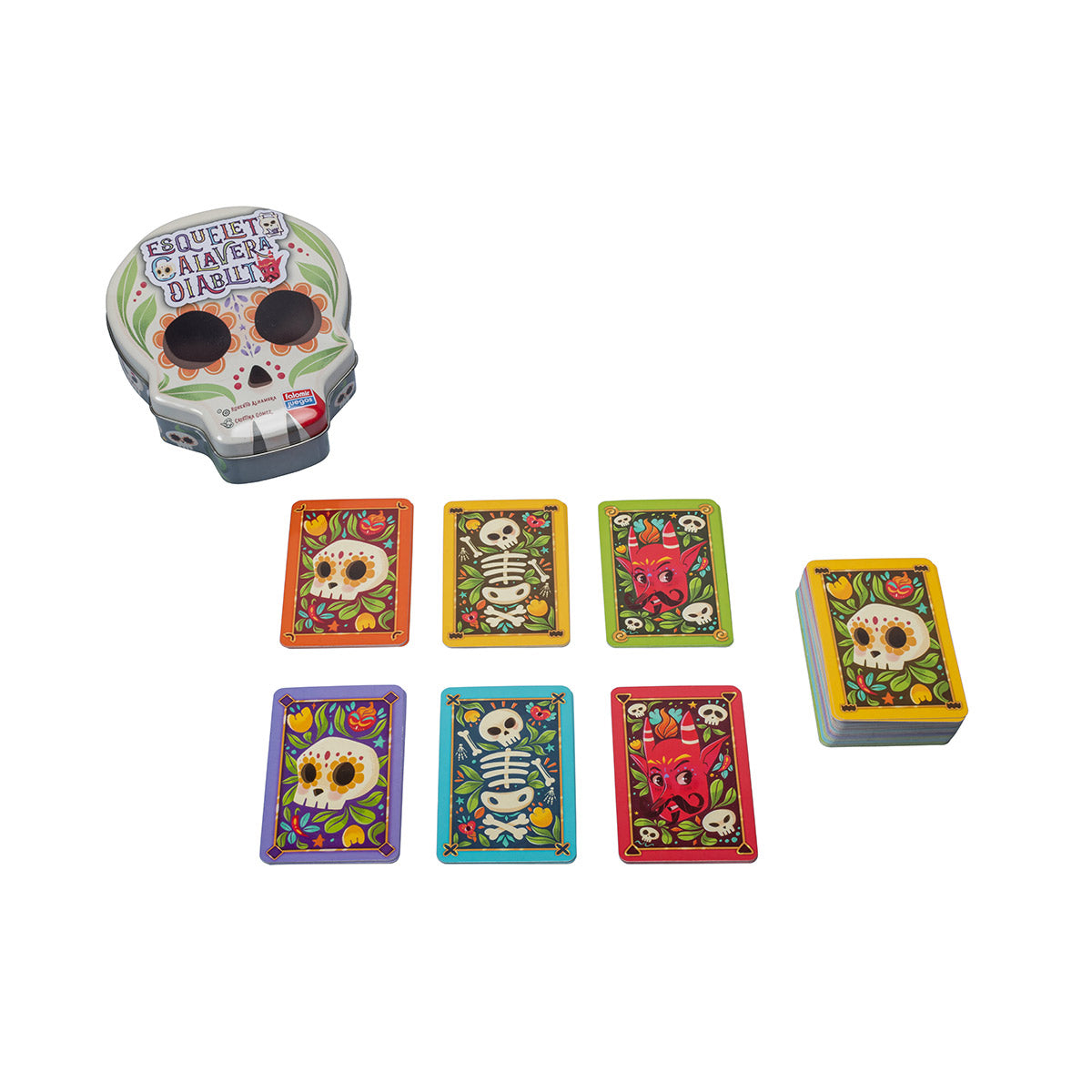 Juego de cartas Esqueleto Calavera Diablito - Falomir Juegos