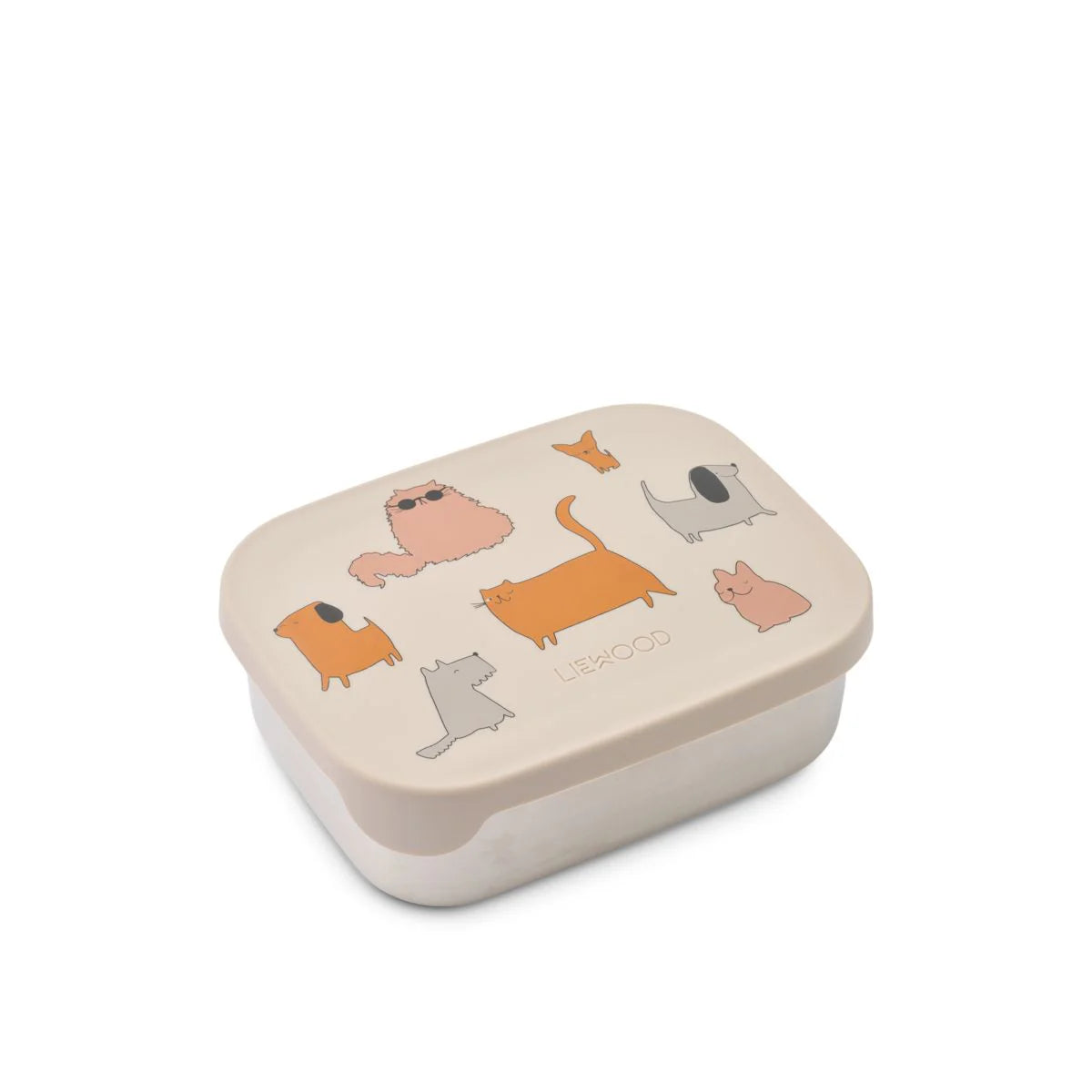 Fiambrera acero inox Liewood Arthur Cats and Dogs / Sandy
