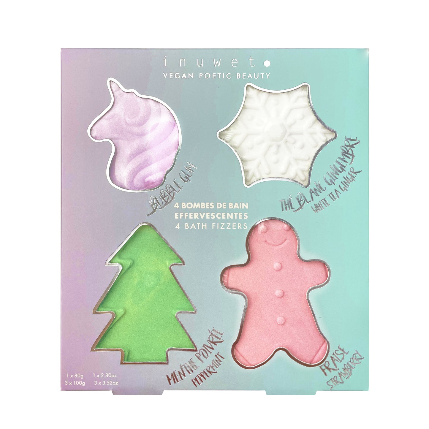 Caja de baño 4 figuras efervescente Inuwet