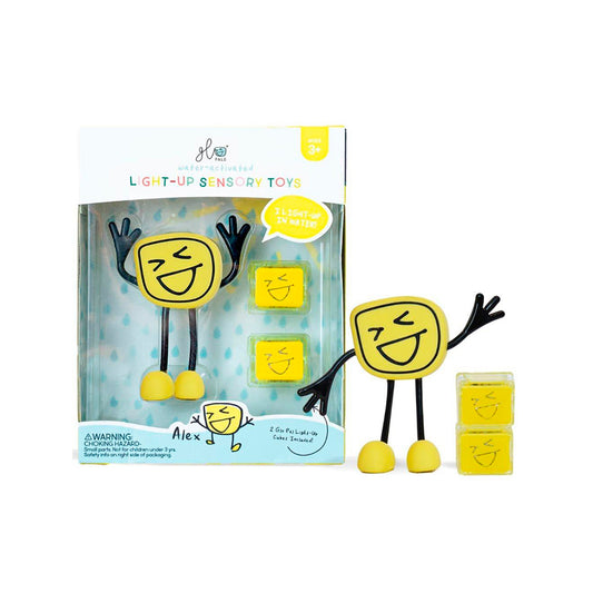 Set Alex + 2 cubos de luz amarillo GloPals