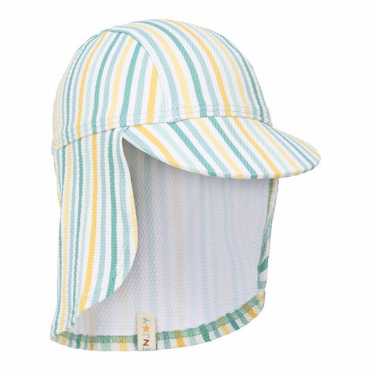 Gorro con protección solar Little Dutch Rayas Amarillas
