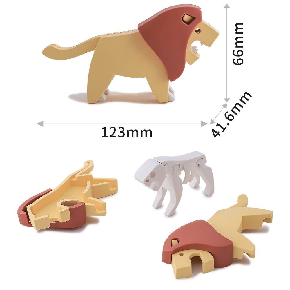 Puzzle 3D imantado Halftoys - Animal Lion