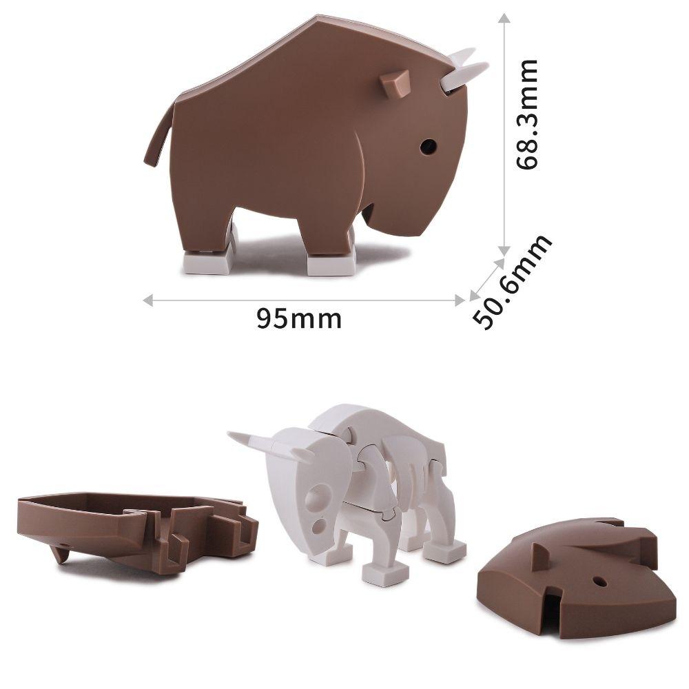 Puzzle 3D imantado Halftoys - Animal Gnu