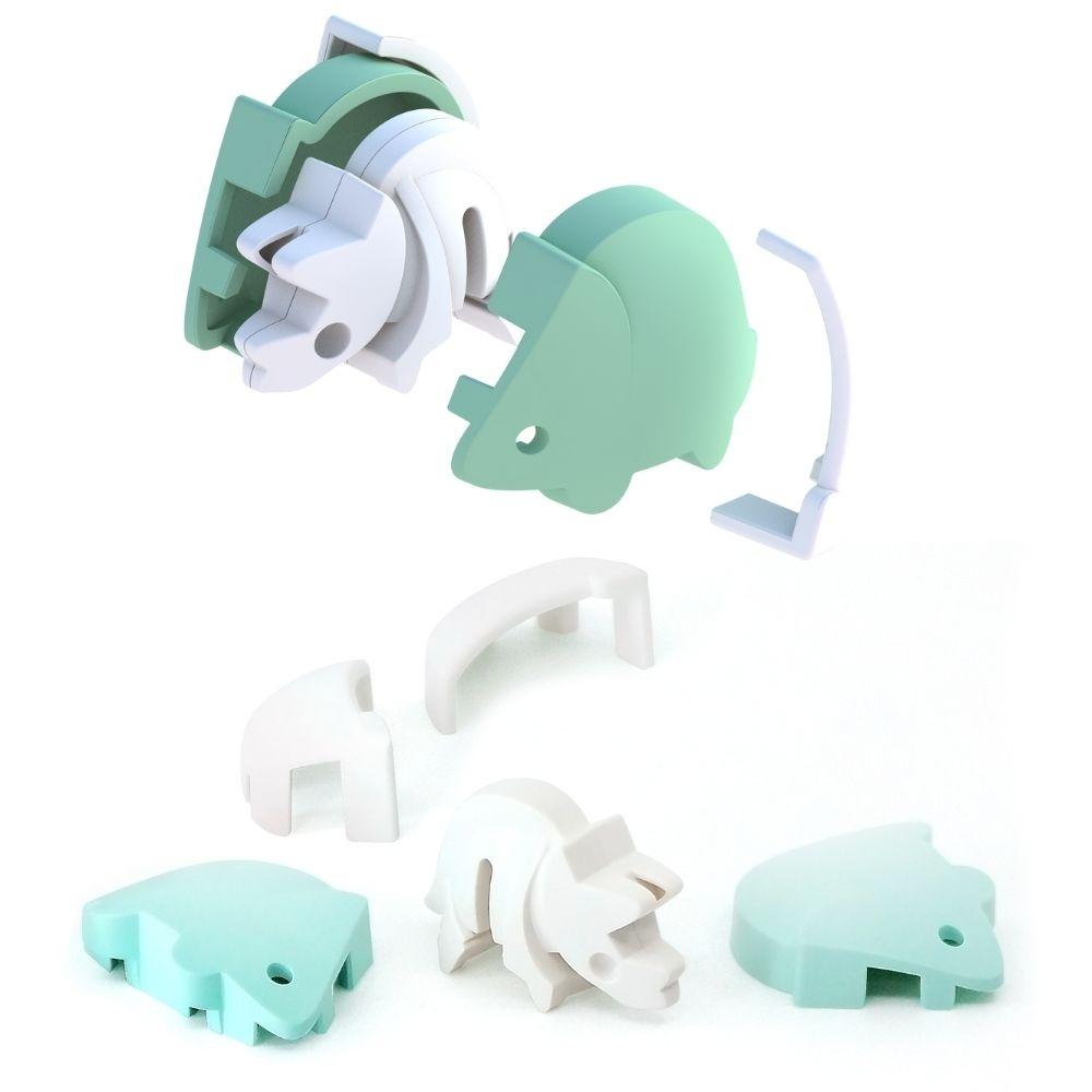 Puzzle 3D imantado Halftoys - Baby Triceratops