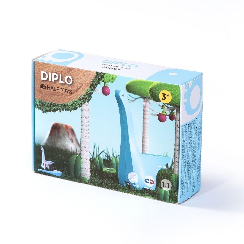 Puzzle 3D imantado Halftoys - Dino Diplodocus