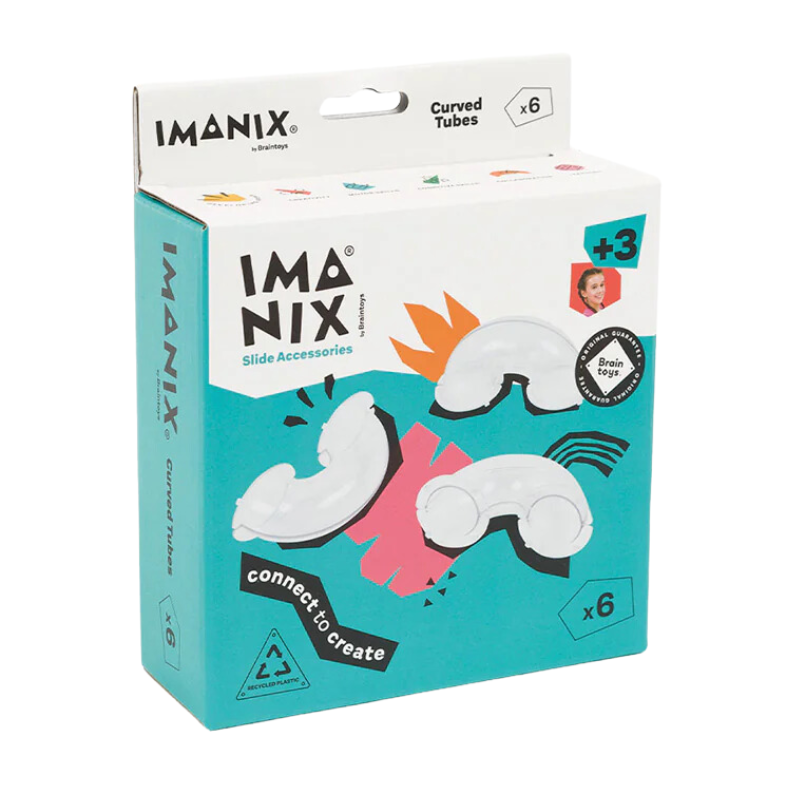 Imanix Tobogán tubo curvo 6 piezas Braintoys