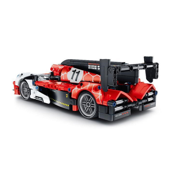 Set de construcción Coche de carreras blanco y rojo - 472 piezas iMMaster