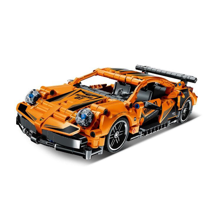 Set de construcción Coche de carreras naranja - 490 piezas iMMaster