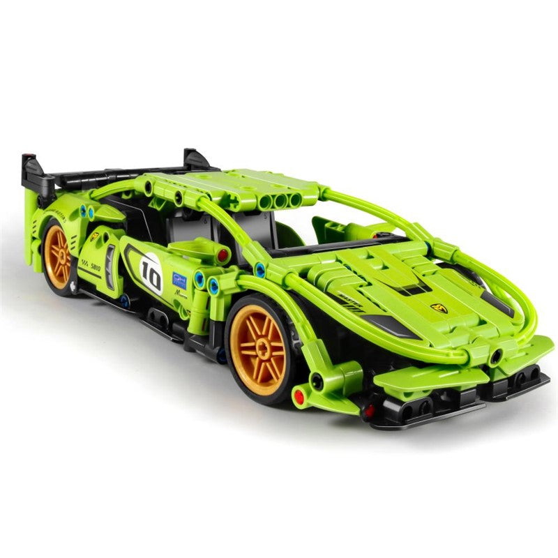 Set de construcción Coche de carreras verde - 457 piezas iMMaster