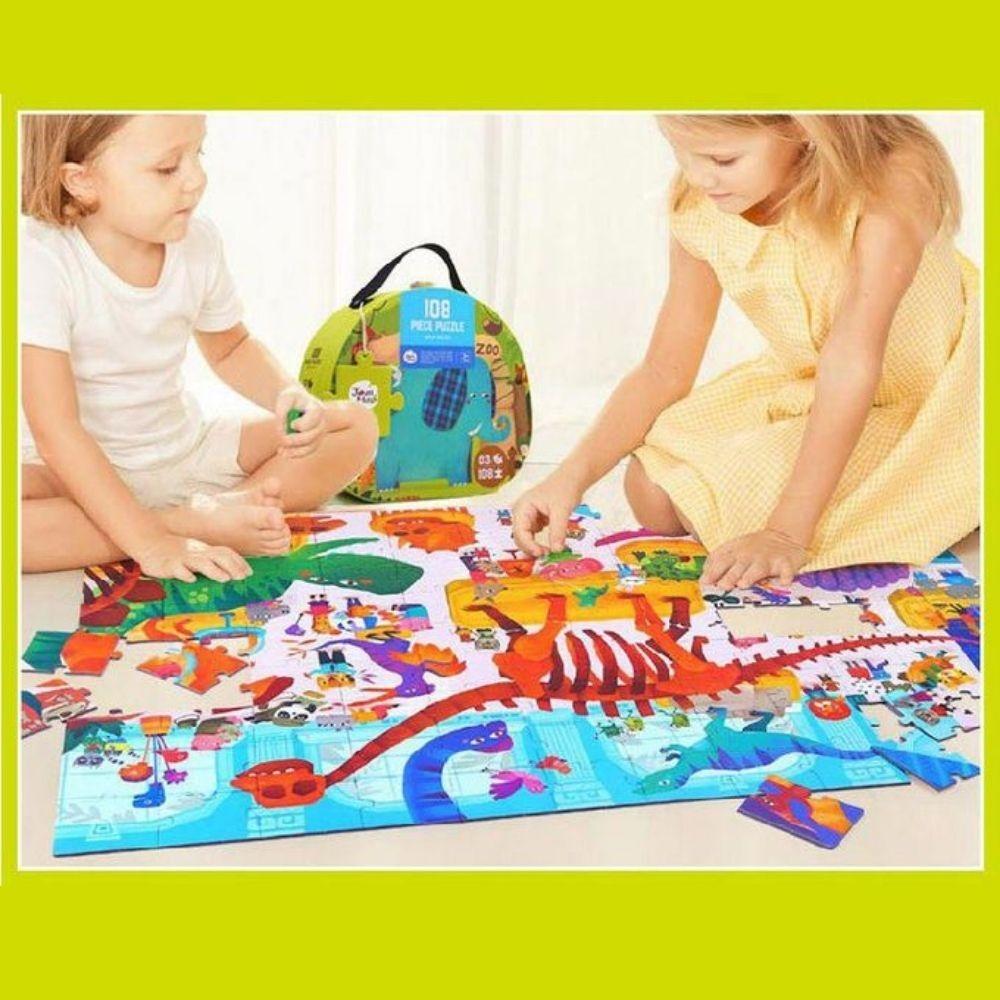 Maletín Puzzle 108 piezas JARMELO - Dinos