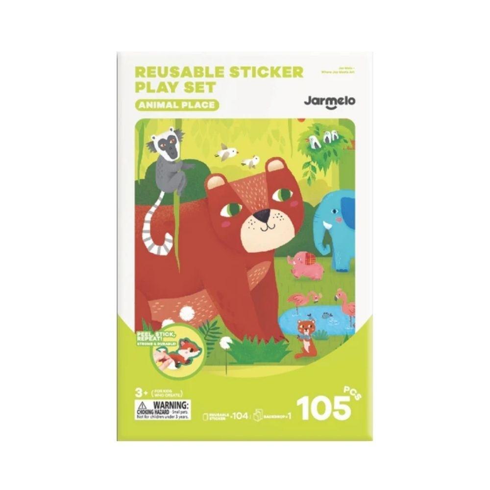 Libro Pegatinas Reutilizables JARMELO - Animal Place