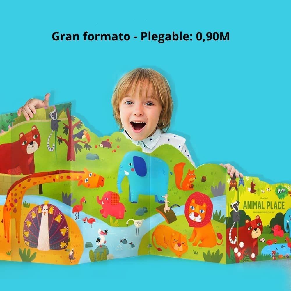 Libro Pegatinas Reutilizables JARMELO - Animal Place