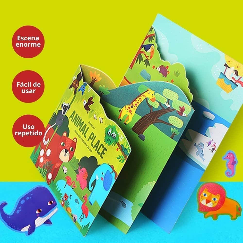 Libro Pegatinas Reutilizables JARMELO - Animal Place