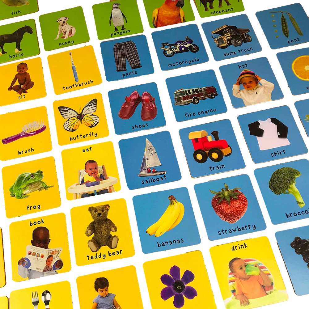 Juego de tarjetas de memoria bilingüe español/inglés - Mis primeras 100 palabras