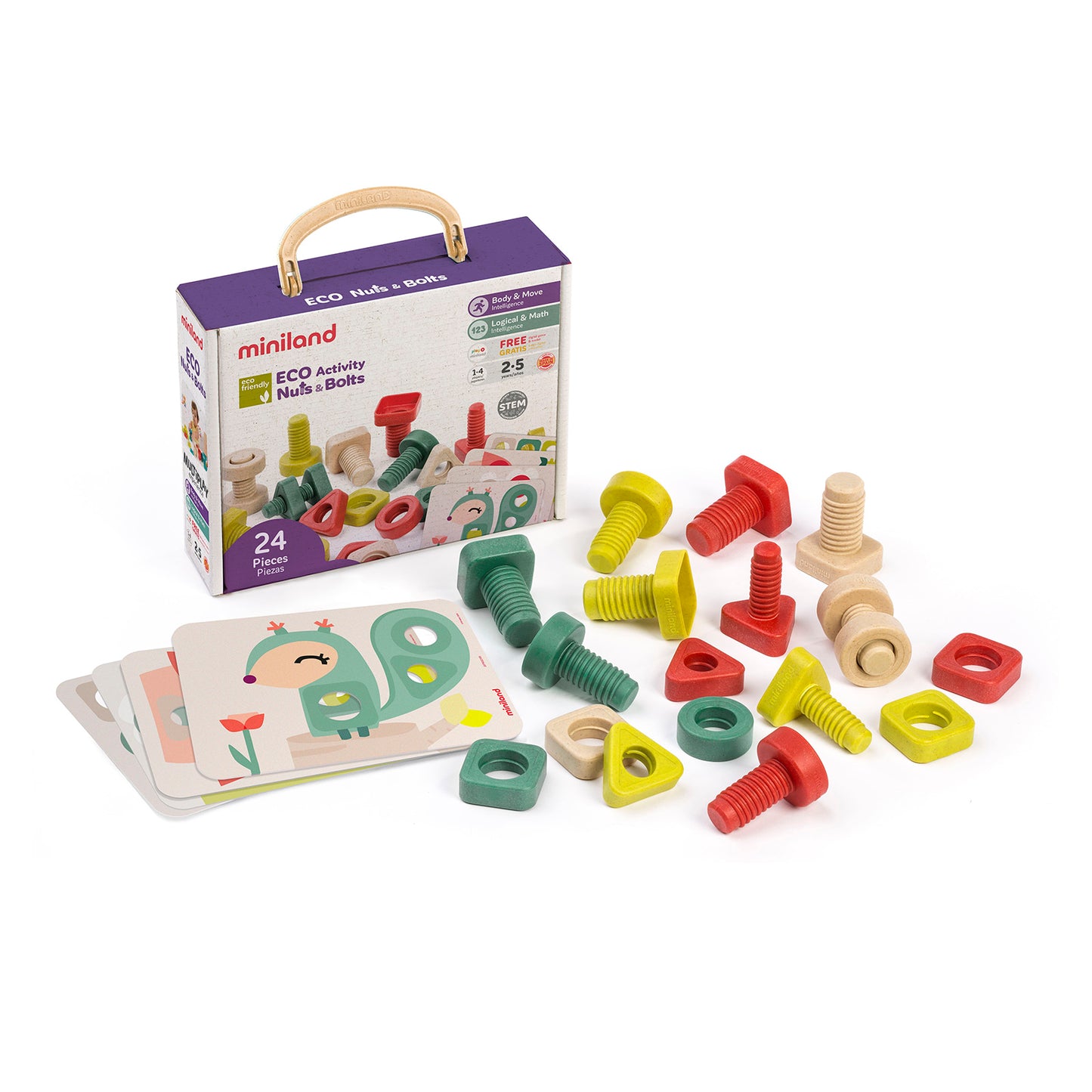 Juego de tornillos y tuercas ECO Nuts&Bolts - Miniland