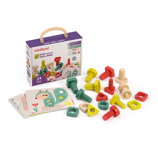 Juego de tornillos y tuercas ECO Nuts&Bolts - Miniland