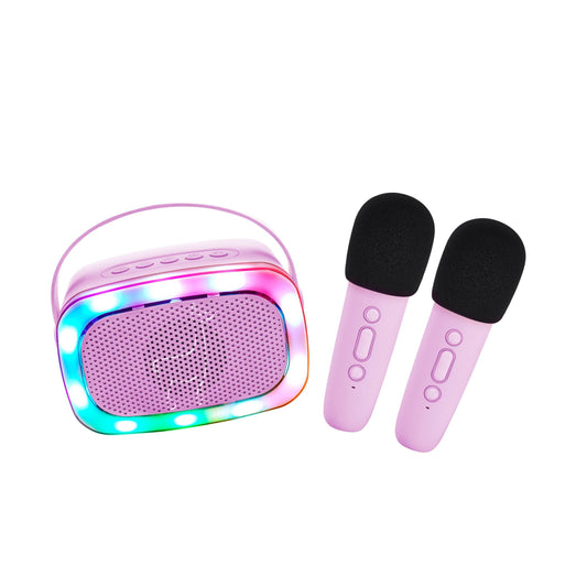 Karaoke con luz y 2 micrófonos - Lalarma Violeta