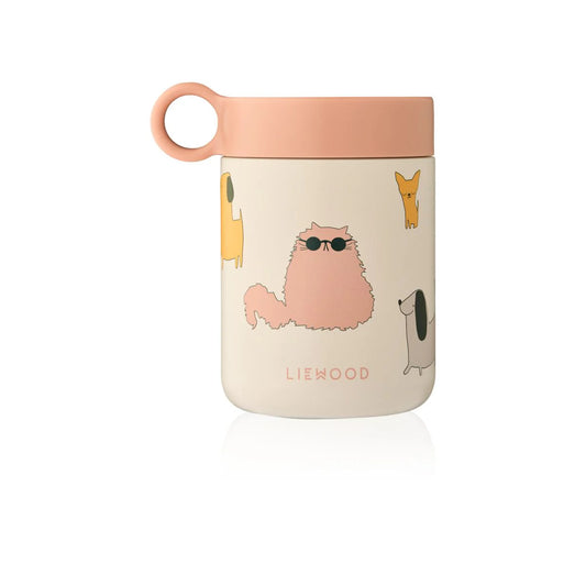 Termo sólidos 350ml Kiani Liewood - Cats and Dogs / Sandy