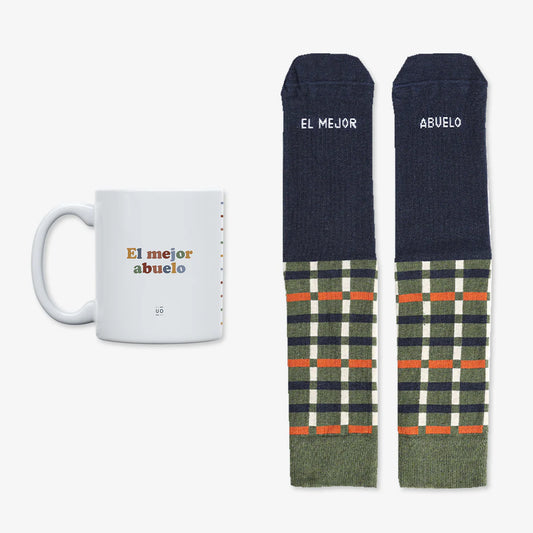 Kit Taza + Calcetines "El mejor abuelo"