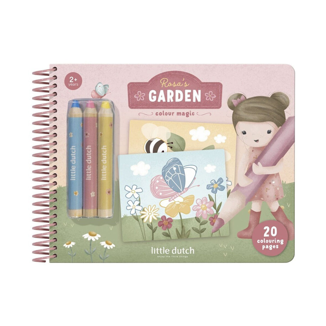 Libro Mágico de colorear Little Dutch - Rosa's Garden