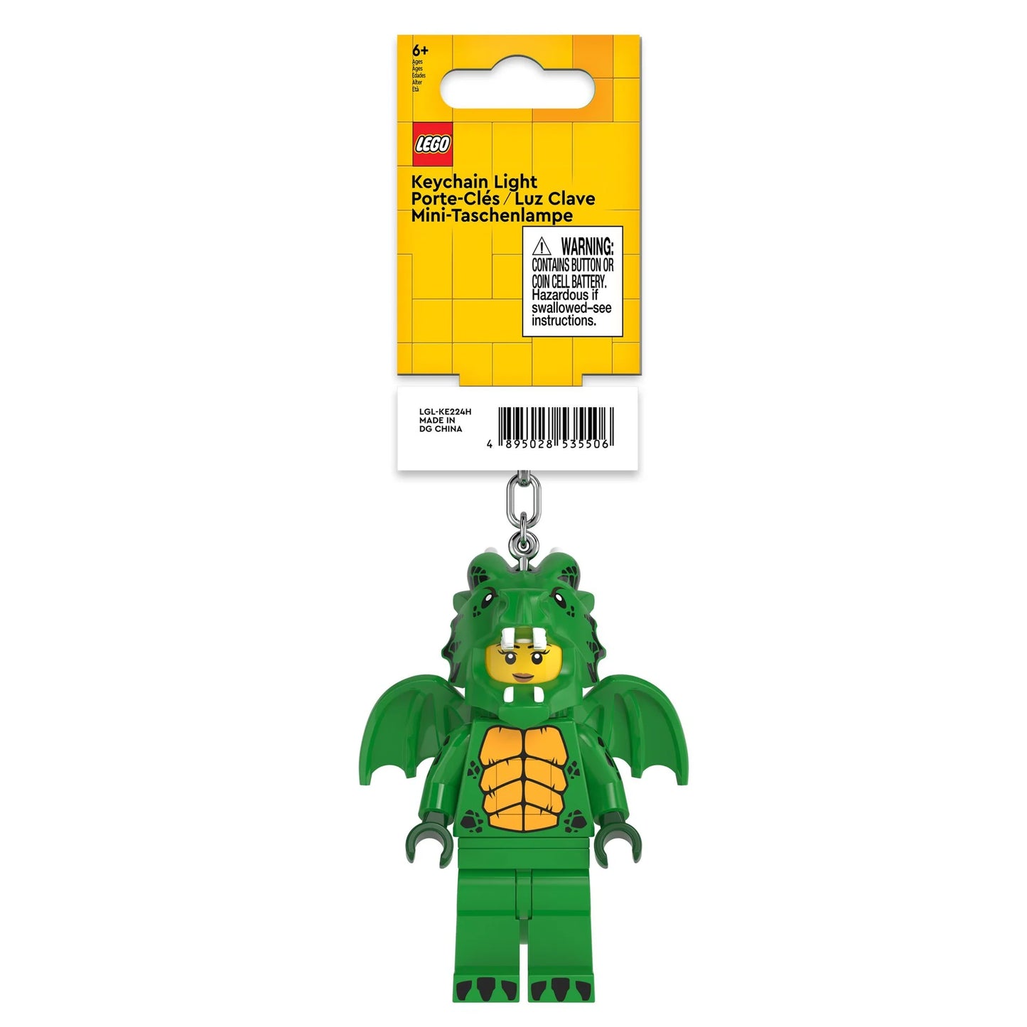 Llavero con linterna LEGO® – Dragón verde.