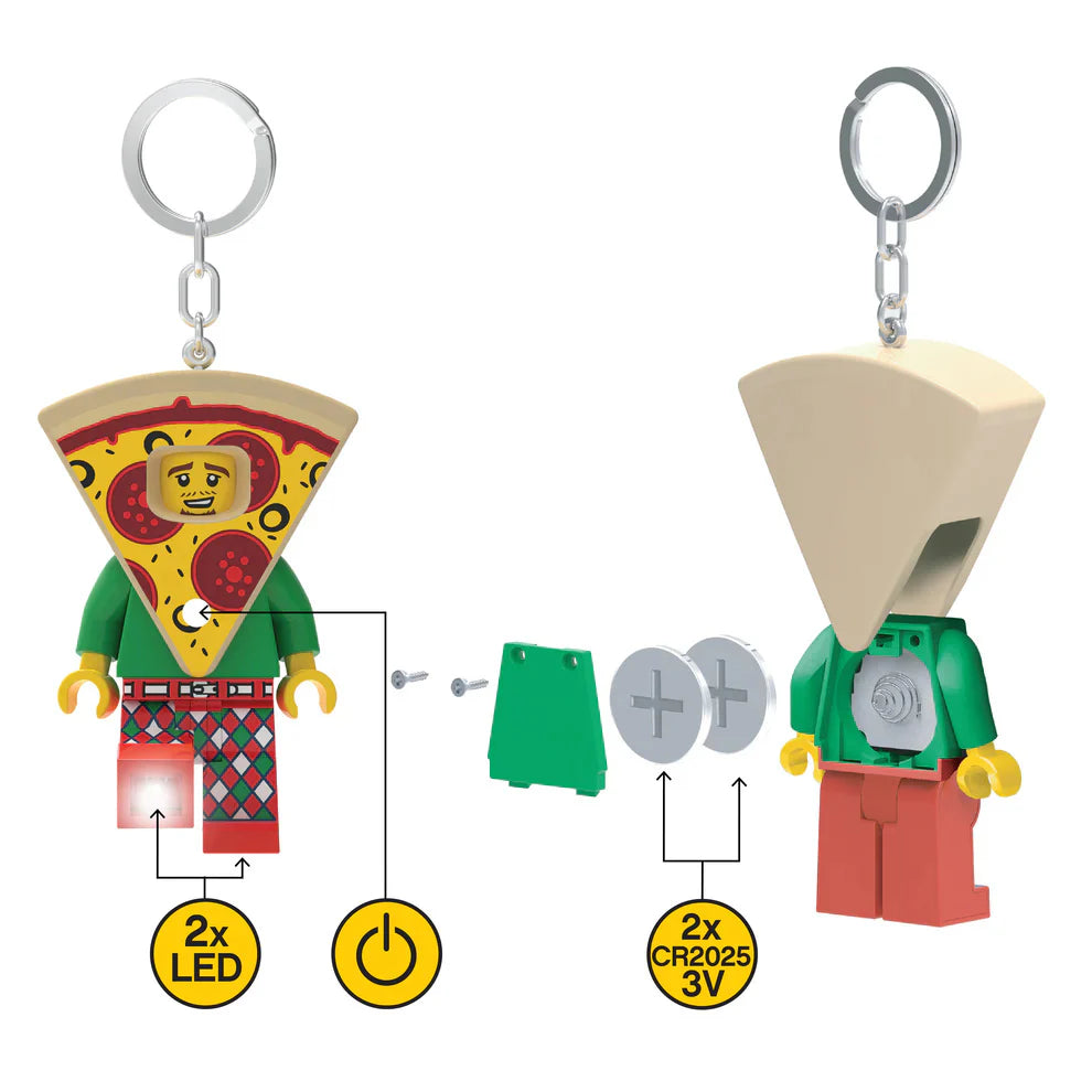 Llavero con linterna LEGO® – Pizza.