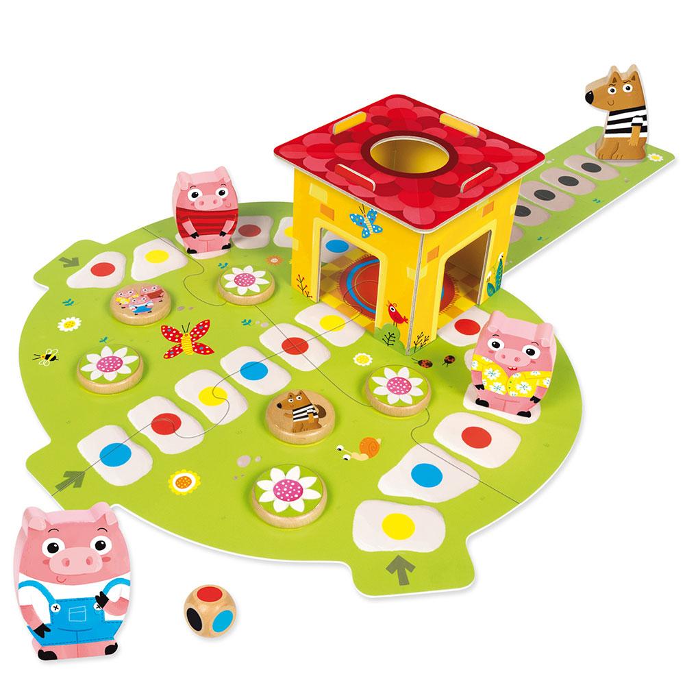 Juego de mesa cooperativo Los tres cerditos - Goula