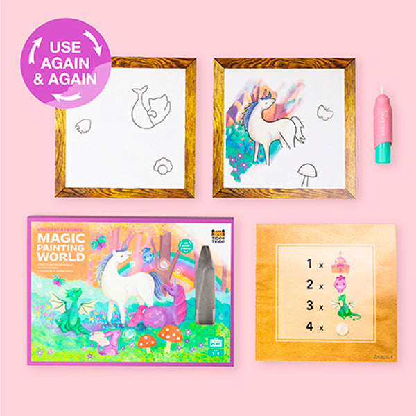 Libro mágico Painting World Tiger Tribe - Unicorn & Friends