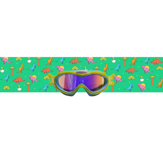 Gafas de Buceo con turbante Fun Water - BabyMask Amarillas / Dinos
