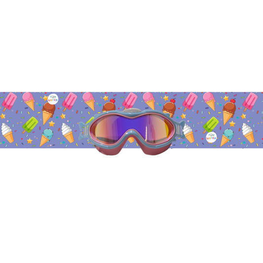 Gafas de Buceo con turbante Fun Water - BabyMask Azul / Helados
