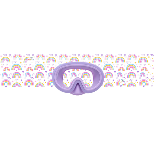 Gafas de Buceo con turbante Fun Water - JuniorMask Morada / Arcoiris