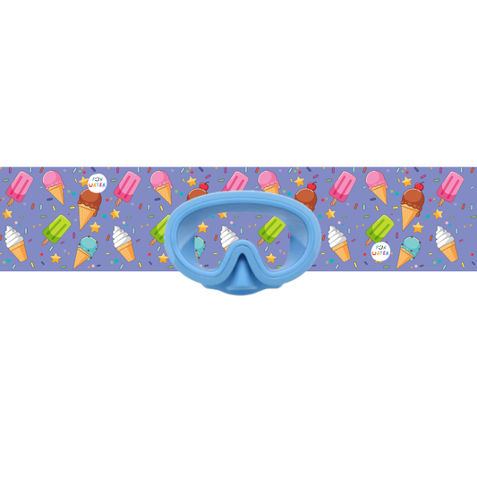 Gafas de Buceo con turbante Fun Water - JuniorMask Azul Claro / Helados