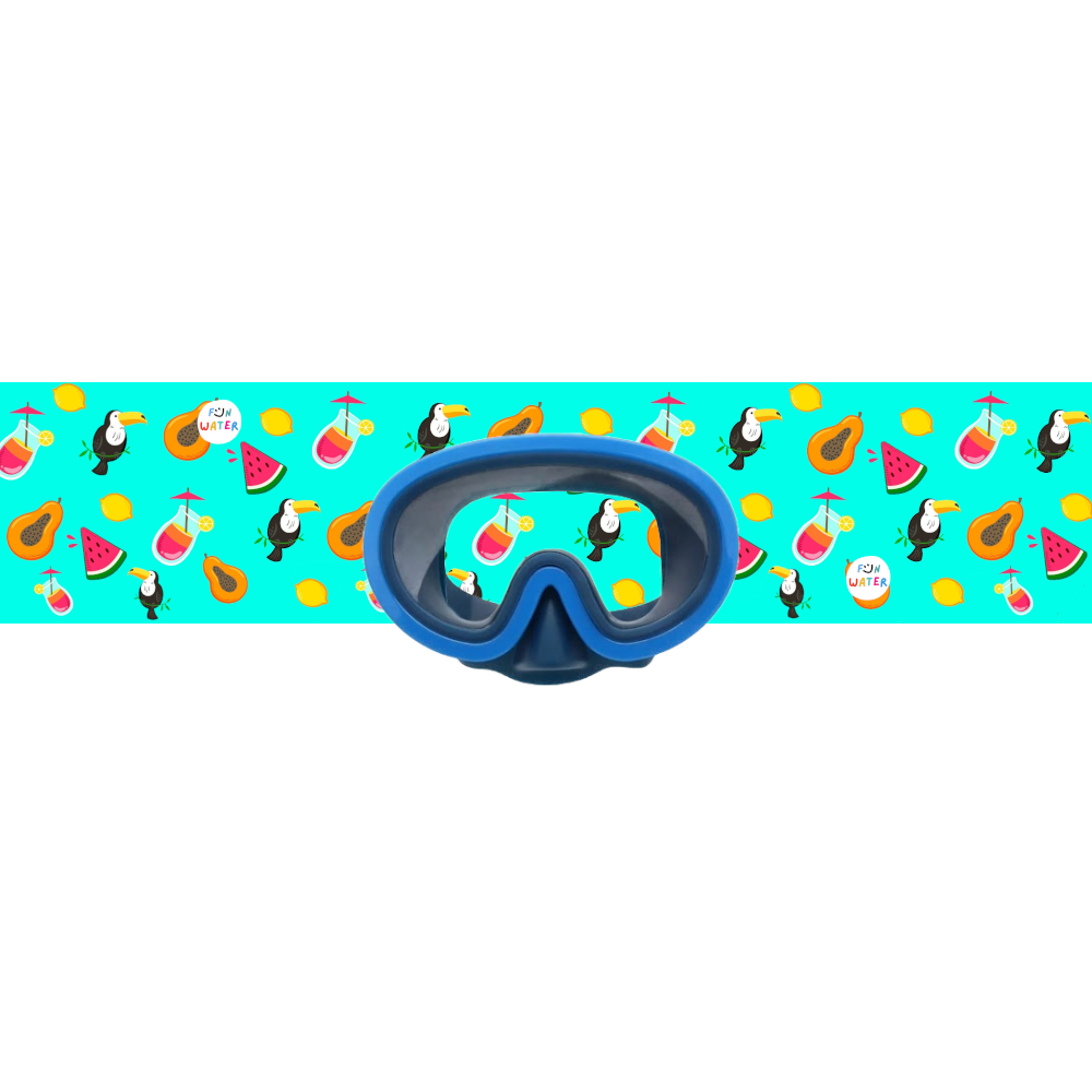 Gafas de Buceo con turbante Fun Water - JuniorMask Azul oscuro / Tucanes